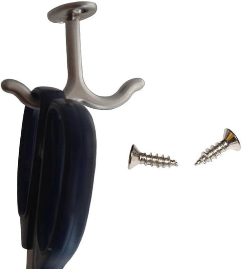 4 PCS Zinc Alloy Double Prong Ceiling Hook, Heavy Duty Coat Hook, Mug Hooks for Bathroom Kitchen Garage