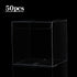 Lucky Monet 50 Pack Clear Gift Boxes 2" x 2" x 2", Transparent PVC Packing Box for Wedding, Birthday, Jewelry