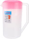 Large Plastic Pitcher with Lid - 2400ml Juice Pot Kettle with Scale, Spill Proof Cold Water Jug for Drinks