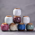 Blue Ceramic Loose Tea Storage Canister with Airtight Lid