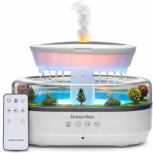 Dreamlax Rain Humidifiers for Bedroom Cool Mist Essential Oil Diffuser, White Noise Machine