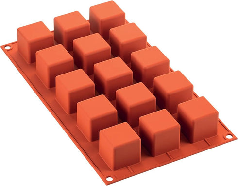 Silikomart Cube-Shaped Silicone Mould, Brick, 29.5 x 17.5 x 1.5 cm