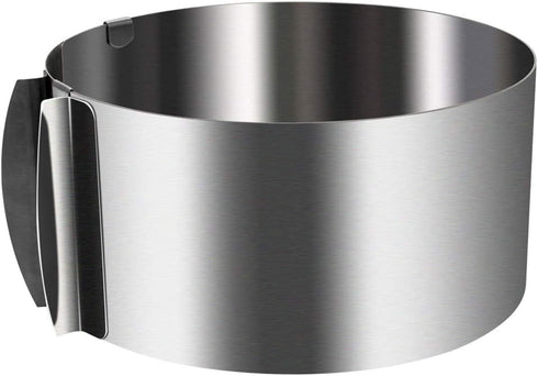 Adjustable Cake Ring 6 to 12 Inch, Stainless Steel Round Mousse Mould Ring Bakeware Tools for Cake Decorating