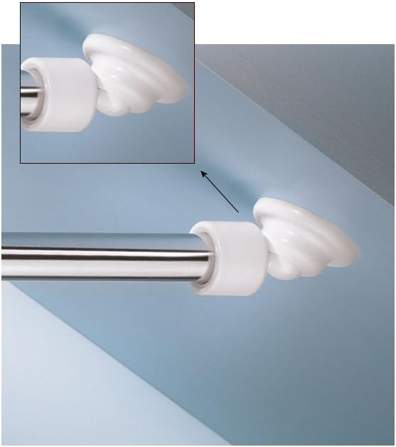 Angled Shower Rod Mount for Sloped Walls, Low Cost Solution