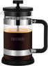 French Press Coffee Maker 21 oz - Cold Brew Heat Resistant Borosilicate Coffee Pot, 600 ml (Black)