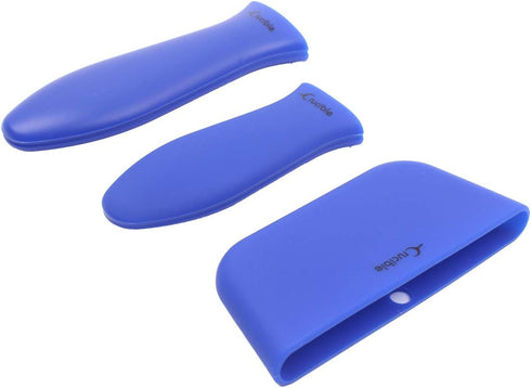 Silicone Hot Handle Holders, 3-Pack Mix (Blue)