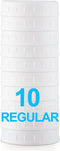 AOZITA 10 Pack REGULAR Mouth Mason Jar Lids, White Plastic Storage Caps for Ball & Kerr Mason/Canning Jars