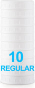 AOZITA 10 Pack REGULAR Mouth Mason Jar Lids, White Plastic Storage Caps for Ball & Kerr Mason/Canning Jars