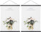 Miaowater 2 Pack Magnetic Poster Frame Hanger, 12x16 to 12x24 Light Wood Wooden Magnet Frames for Wall Hanging, Black