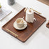 XZHXFX Bamboo Serving Tray with Gold Handles, Food Tray for Breakfast,Coffee Table,Dinner & Bar, Decorative Tray
