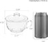 WHJY Small Glass Bowl, Microwave Safe Soup Bowl with Lid and Handle, Clear Oatmeal Bowl for Soup,Oatmeal, Dessert Pasta and Salad, 500ml/16oz by WHJY