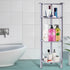 4 13.5 10 33.5 Inches,Grey(Round 4 Tier Shower Caddy Corner,Plastic Shower Shelf Organizer for Inside Bathroom