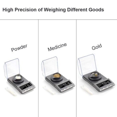 Digital Milligram Scale, NEWACALOX 100g x 0.001g High Precision Jewelry Scale, Portable for Reloading