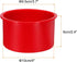 6 Pcs Round Cake Pans 4" Nonstick Quick Release Silicone Cake Mould Bakeware Tools for Baking Cupcakes Bread Pizza, Red
