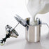 Manual Milk Creamer Frother, Stainless Steel Hand Pump Double Mesh Blender for Coffee Foamer, 400ML