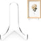 60-Degree Angle Acrylic Plate Stand, 3 Inch Clear Acrylic Display Easel, 2 Pack