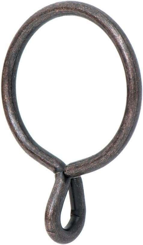 Ivilon Drapery Eyelet Curtain Rings - 1.7" Ring for Curtain Hook Pins, Set of 14 - Oil Rubbed Bronze