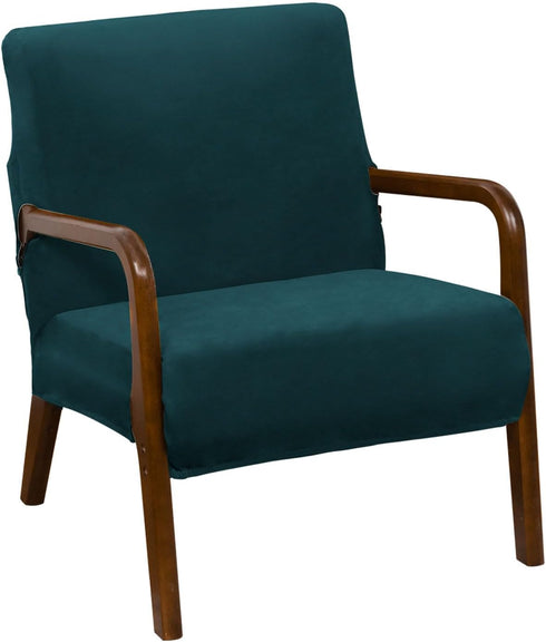 NICEEC Dark Teal Spandex Mid Century Chair Covers Stretch Accent Chair Slipcovers