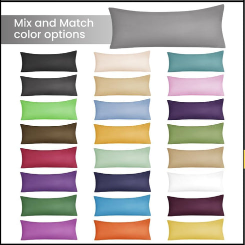 EVOLIVE Ultra Soft Microfiber Body Pillow Cover, 21"x54" with Hidden Zipper Closure, Taupe