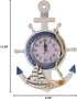 Nautical Wheel Rudder Steering Wheel Decor, Mediterranean Style Anchor Clock Beach Sea Theme Wall Hanging Decoration