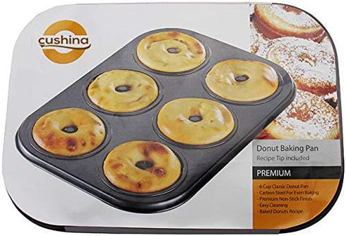 Donut Pan by Dohnuts, Premium 6 Cup Non-Stick Mini Doughnut and Bagel Maker