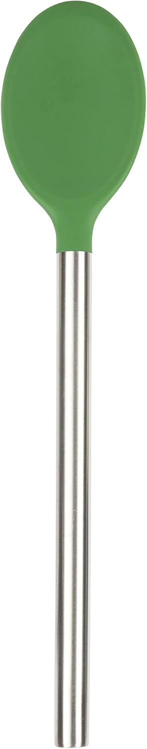 Tovolo Silicone Mixing Spoon with Stainless Steel Handle, Scratch-Resistant & Heat-Resistant Kitchen Utensil