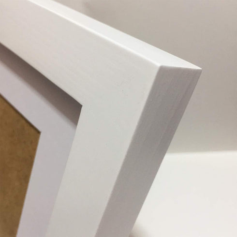 ZXT-parts 8x8 Picture Frames with 6x6 Opening Mat, Square White Solid Wood Frame with Plastic Panel for Tabletop or Wall