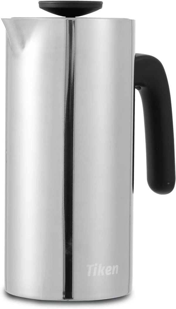 French Press Coffee Maker, Stainless Steel Double-wall Vacuum Insulated Coffee Press, 34Oz Silver, Dishwasher Safe