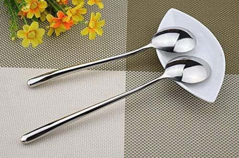 Stainless Steel Soup Spoons, Long Handled Spoons, Silver Pack of 5