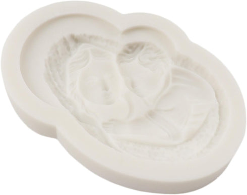 Virgin Mary Silicone Mold, Mother and Baby Fondant Molds for Cake Decoration, Cupcake Topper, Sugar Craft