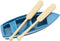 LQ Industrial Lovely Miniature Blue Rowboat Little Plastic Boat Canoe Model with Oars for