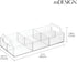 mDesign Compact Plastic Tea Storage Organizer Caddy - 6 Divided Sections with Built-in Handles - Clear Lumiere