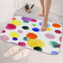 TheBlackSpot Colorful Cartoon Polka Dot Bathroom Rugs, Non Slip Bath Mat, Imitation Cashmere Door Rug