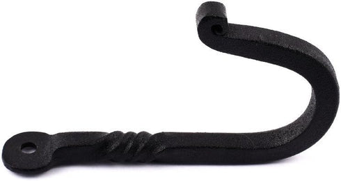 Renovators Supply Black Wrought Iron Bathroom Hooks, 3.5 in., Pack of 3