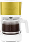 Holstein Housewares 5-Cup Coffee Maker, Pause N Serve, One-Touch Operation, Non-Stick Warming Plate, White and Gold