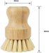 2 Pack Bamboo Dish Scrub Brush, Natural Scrub Cleaning Brush for Dishes, Cast Iron Pots, Household Cleaning