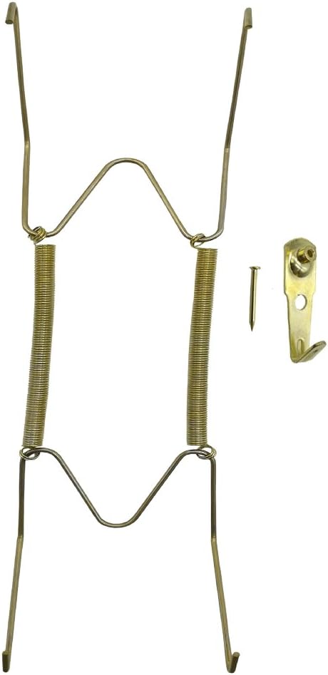 Plate Hangers for Wall 8 Inch Decorative Dish Display Holder with Installation Hooks, 5 Pack