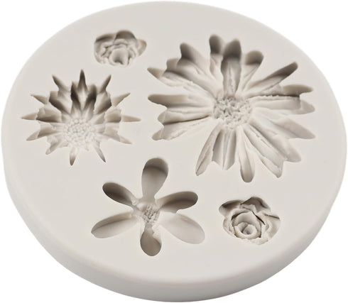 Chrysanthemum Flower Silicone Mold, Daisy Flower Fondant Molds for Cake Decoration, Cupcake Topper, Chocolate Candy,