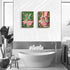 ARTZIO Animals In Bathtub Abstract Wall Art, Jungle Tiger Bathroom Decor, Set of 2 12x16in Ready to Hang