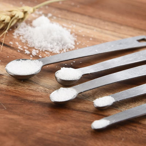Brccee AC Measuring Spoons Set of 5, Mini Stainless Steel Measuring Spoons (tad, dash, pinch, smidgen, drop)