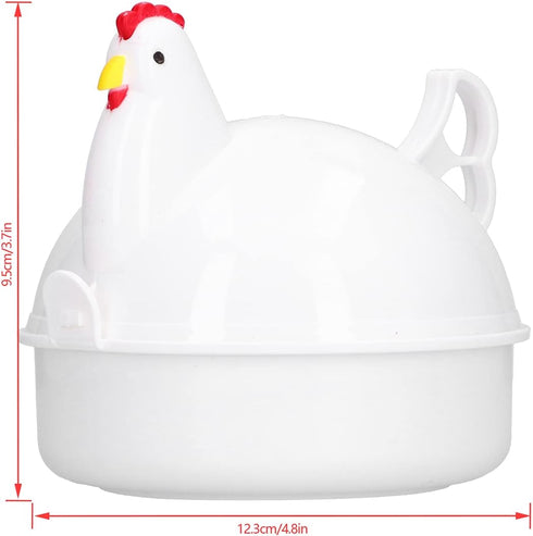 Egg Cooker, Chicken Shaped Microwave Boiler, Heat Resistant, Freely Control Egg Tenderness for Home Kitchen