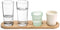 Kitchen Countertop Cup Organizer, Wooden Drink Holder Storage Stand for 4 Cups, Durable and Stylish