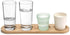 Kitchen Countertop Cup Organizer, Wooden Drink Holder Storage Stand for 4 Cups, Durable and Stylish