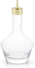 Viski Belmont Crystal Glass Cocktail Bitters Bottle with Gold Dasher Top, 3 oz. Set of 1, Elegant Barware