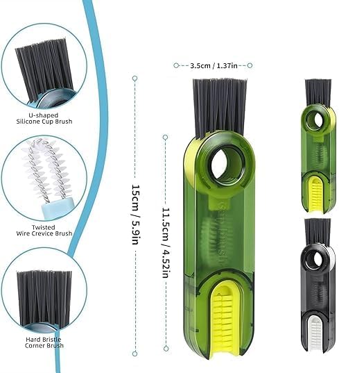 3 in 1 Cup Lid Gap Cleaning Brush - Multi-Functional Bottle Lid Cleaning Tools for Home Kitchen