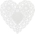 Hygloss 100 Pcs Heart Doilies, 4-Inch White Paper, Ideal for Valentine Crafts & Table Settings
