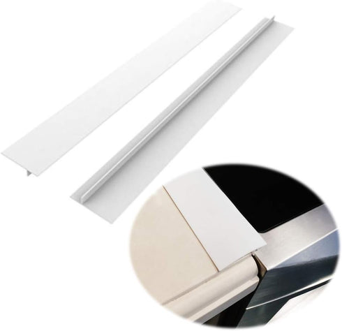 Silicone Kitchen Stove Counter Gap Covers, Set of 2 (21 Inches, White) by Gosmol