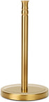 Gold Paper Towel Holder Stand, One-Handed Ripping Countertop Holder, Rust-Proof Stainless Steel Base, NOT Tip Over