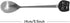 Honbay 2PCS Cute Cat Spoon Stainless Steel Tea Spoon Coffee Spoon Sugar Spoon for Cat Mug, Black and White
