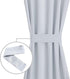 PANOVOUS Small Door Window Curtains, Blackout French Door Curtain Panel for Privacy, 25x40 Inch Greyish White